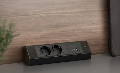 BACHMANN CASIA 2K mit 2 Schuko-Steckdosen und USB A u. C / Deutsche Norm / Steckdose – Bild 5