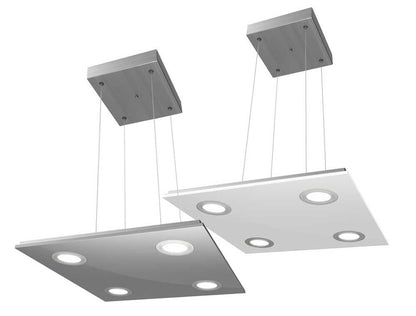 CAVO LED Pendelleuchte mit Edelstahlgehäuse und Acrylglas in weiß oder metallic / Hängeleuchte