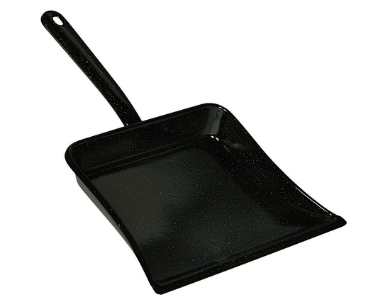 RIESS 0362-022 Staubschaufel ohne Gummilippe, Emaille, schwarz / Spezialartikel