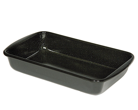 RIESS 0434-022 Auflaufform 32/19, Emaille, Profi, Schwarz / Bratform
