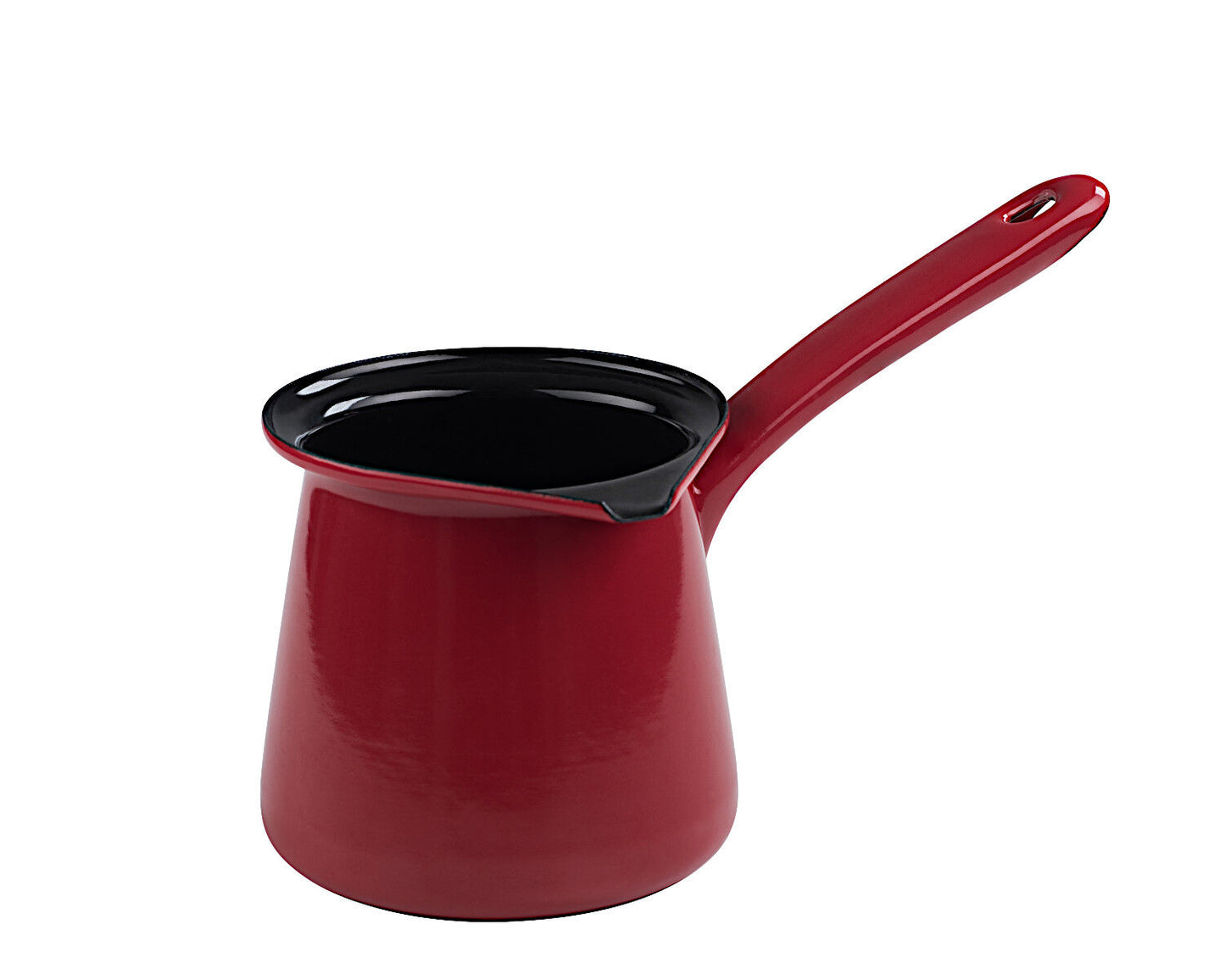 RIESS 0445-020 Kaffeekocher 11 cm, 0,75 L, Emaille, Classic, Color Rot / Kaffeebereiter