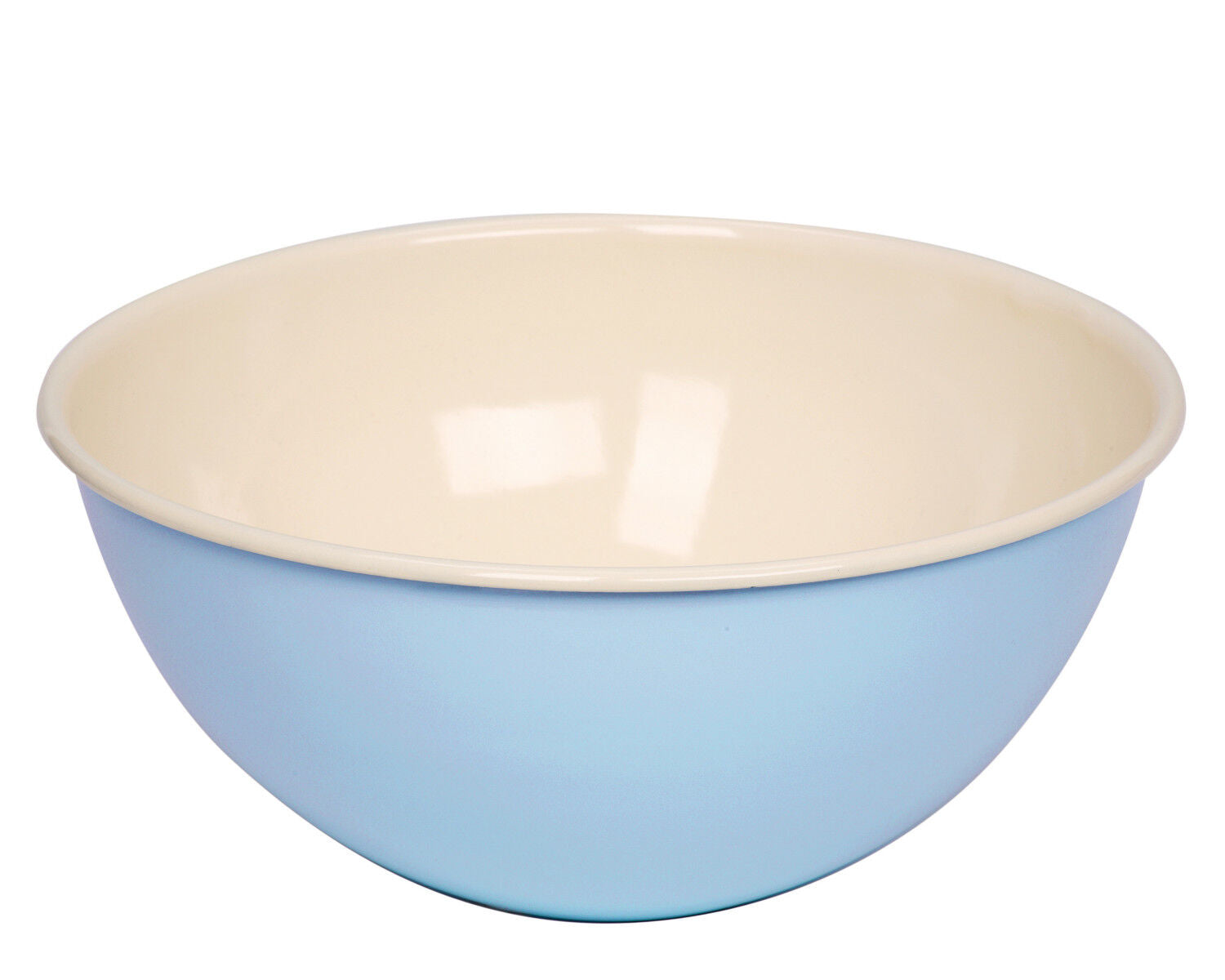 RIESS 0438-006 Obst- und Salatschüssel 30 cm, 4,5 Liter, Emaille, BLAU PASTELL