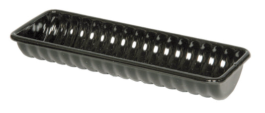 RIESS 0637-022 Rehrückenform 30 x 10 cm, Emaille, Profibäcker, Schwarz / Kuchenform