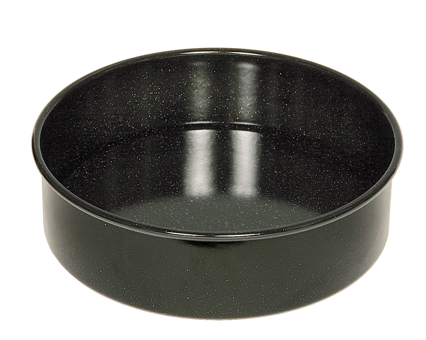 RIESS 0498-022 Tortenform 28 cm, Emaille, Profibäcker, Schwarz / Rundform