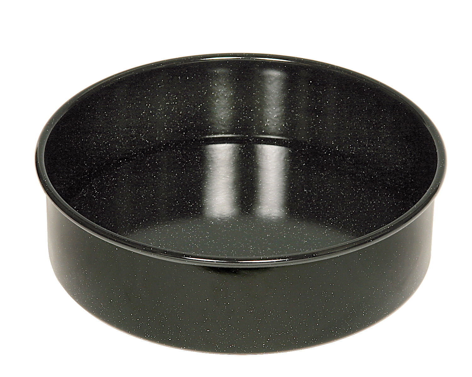 RIESS 0498-022 Tortenform 28 cm, Emaille, Profibäcker, Schwarz / Rundform