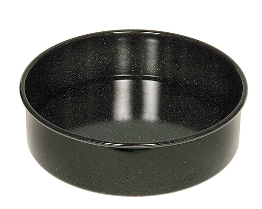 RIESS 0498-022 Tortenform 28 cm, Emaille, Profibäcker, Schwarz / Rundform