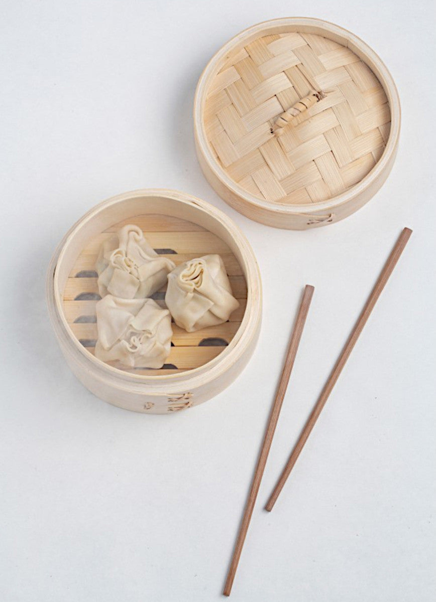 COMAS Dampfgarer aus Bambus mit Deckel / Gemüsedämpfer / Dim Sum – Bild 4
