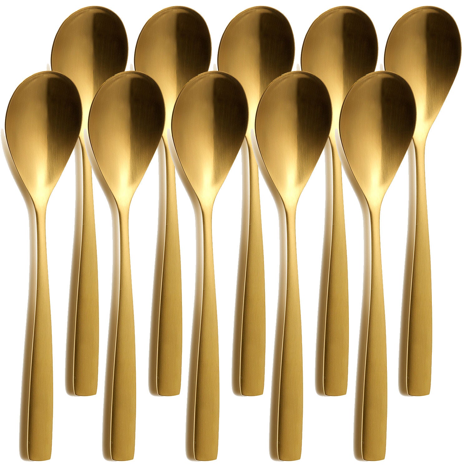 10er SET COMAS 6097 Tafellöffel BARCELONA GOLD Edelstahl 18/10 / PVD-Beschichtung / Gold-Finish