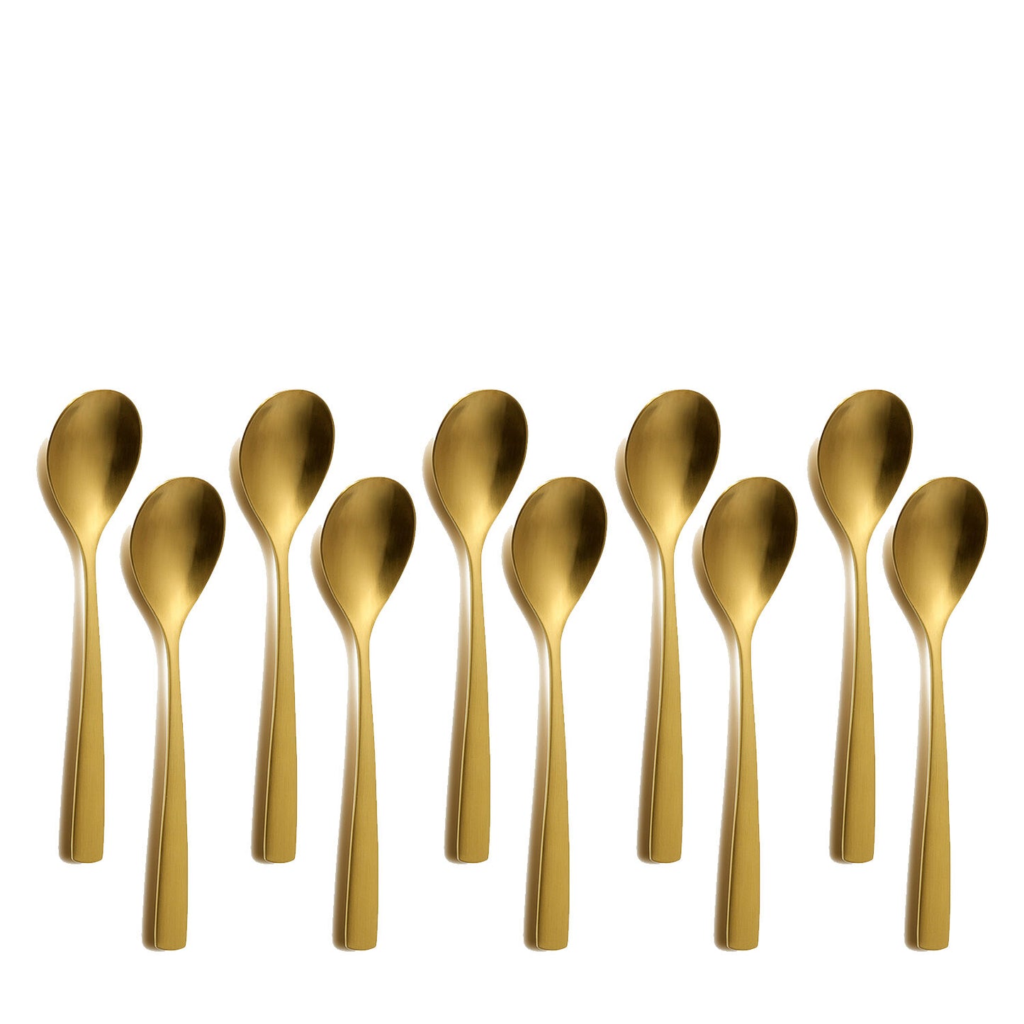 10er SET COMAS 6101 Mokkalöffel BARCELONA GOLD Edelstahl 18/10 / PVD-Beschichtung / Gold-Finish