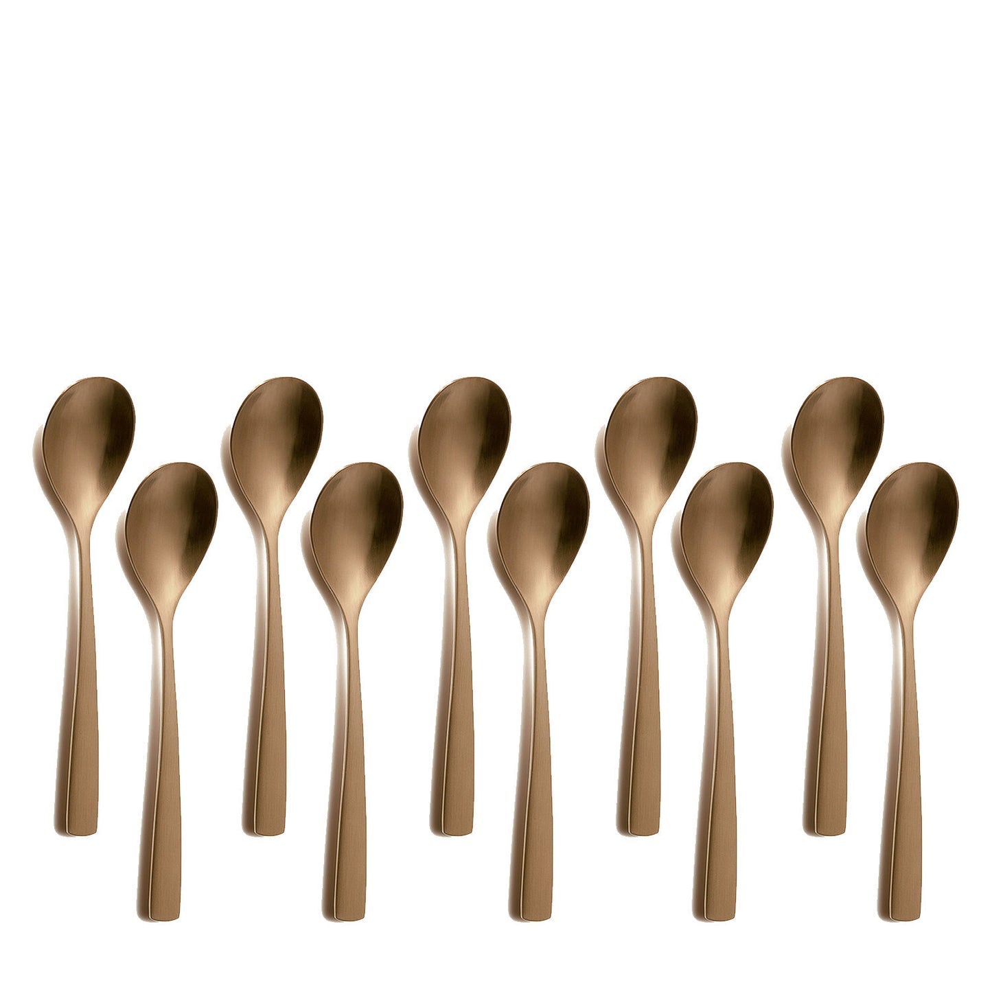 10er SET COMAS 6113 Mokkalöffel BARCELONA KUPFER Edelstahl 18/10 / PVD-Beschichtung / Kupfer-Finish