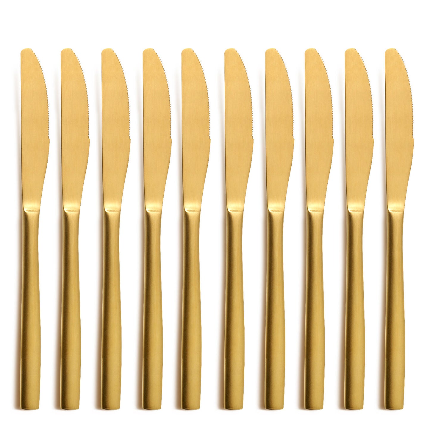 10er SET COMAS 6350 Dessertmesser BARCELONA GOLD Edelstahl 18/10 / PVD-Beschichtung / Gold-Finish
