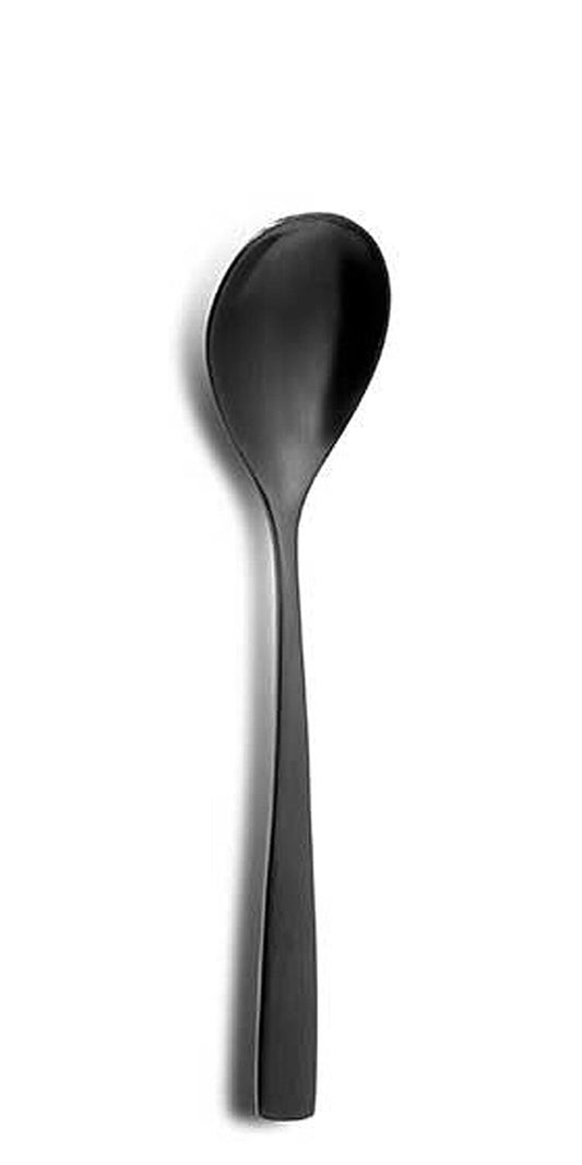 COMAS 6354 Dessertlöffel BARCELONA SCHWARZ Edelstahl 18/10 / PVD-Beschichtung / Black-Finish