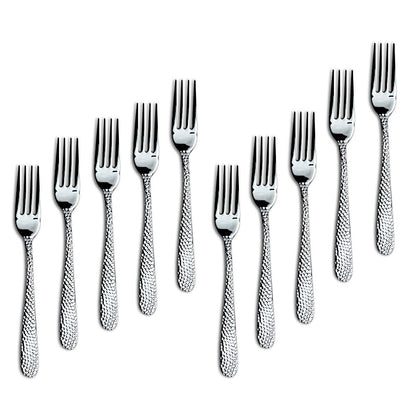 10er SET COMAS Kuchengabel SANTORINI Edelstahl 18/10