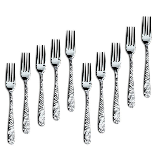 10er SET COMAS Kuchengabel SANTORINI Edelstahl 18/10
