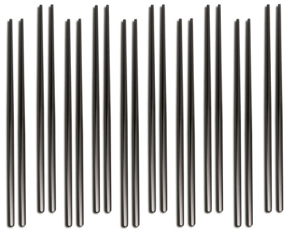 10er SET COMAS 7422 Chopsticks Set KYOTO SCHWARZ Edelstahl 18/10 / PVD-Beschichtung / Black-Finish