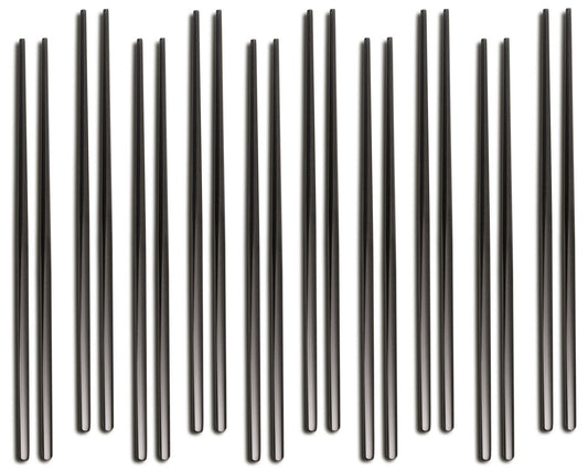 10er SET COMAS 7422 Chopsticks Set KYOTO SCHWARZ Edelstahl 18/10 / PVD-Beschichtung / Black-Finish
