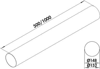 F-UR Umlenkstück 90° mit Rundrohr / Compair flow (System Ø 150) – Bild 4