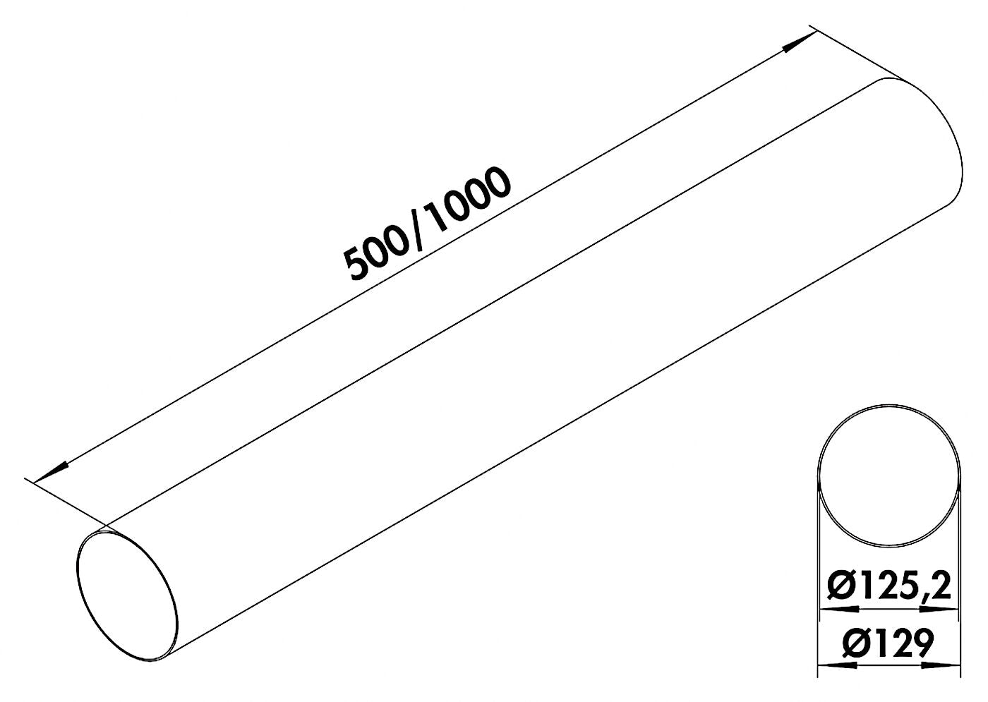 MF-UR Umlenkstück 90° mit Rundrohr / Compair flow (System Ø 125) – Bild 6