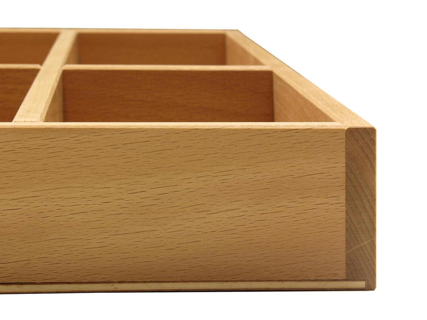 Besteckeinsatz AERIK aus Massivholz (Buche), 424 x 472 mm, universell / Besteckkasten