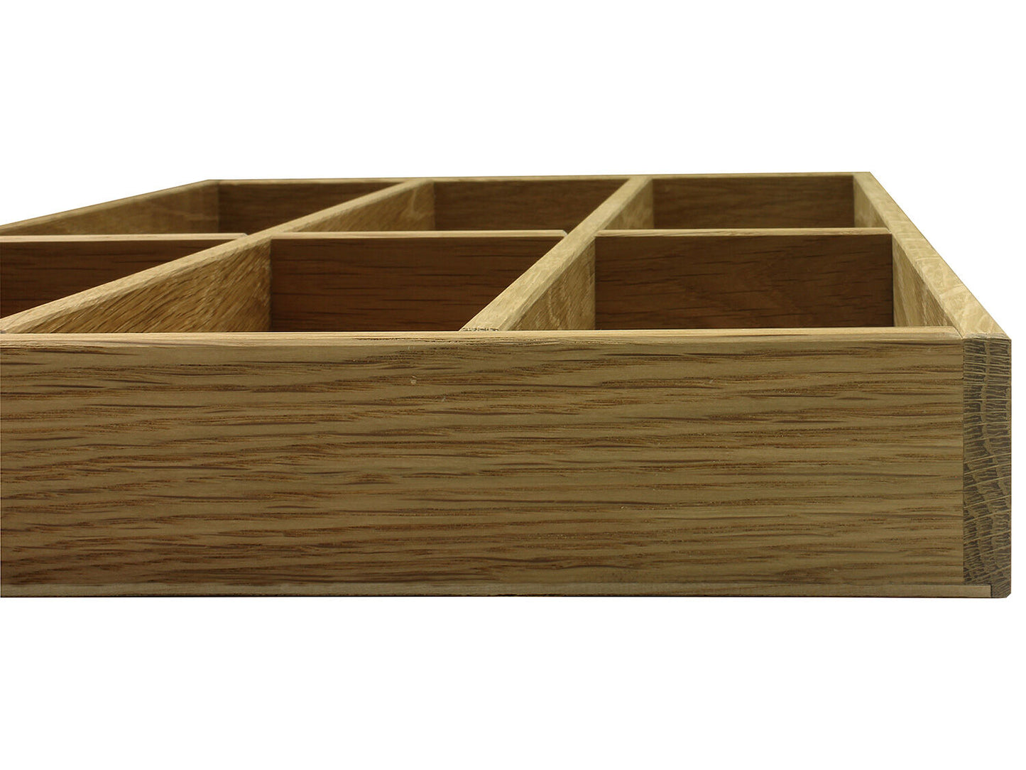 Besteckeinsatz AERIK aus Massivholz (Eiche), 200 x 472 mm, universell / Besteckkasten