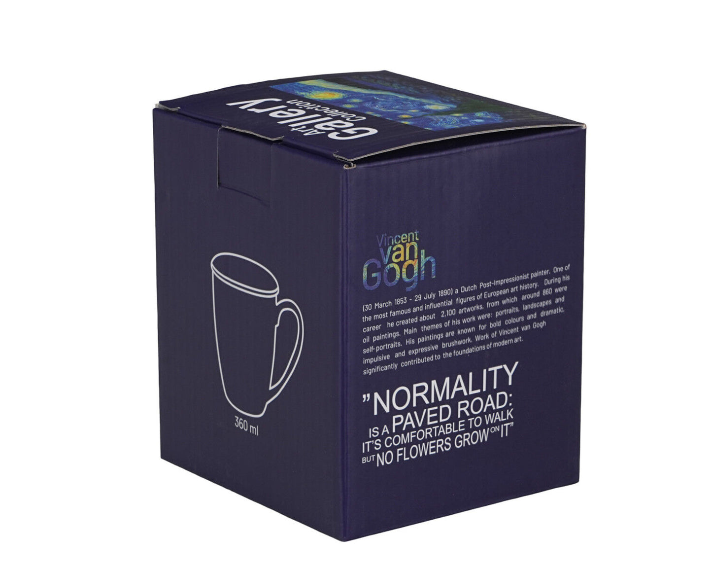 DUO ART GALLERY Becher 360 ml mit Teesieb STARRY NIGHT inspired by Van Gogh, New Bone China Porzellan – Bild 4