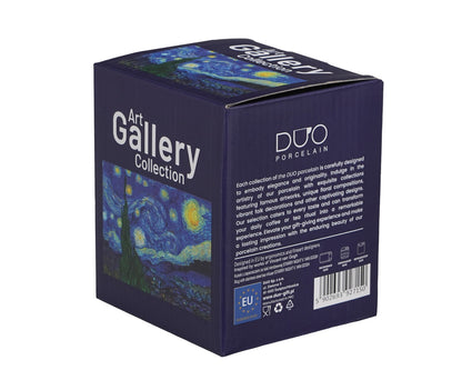 DUO ART GALLERY Becher 360 ml mit Teesieb STARRY NIGHT inspired by Van Gogh, New Bone China Porzellan – Bild 6