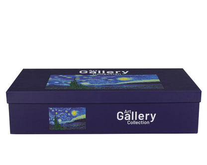 DUO ART GALLERY 6er-Set Tassen 250 ml mit Untere STARRY NIGHT inspired by Van Gogh, New Bone China Porzellan – Bild 4