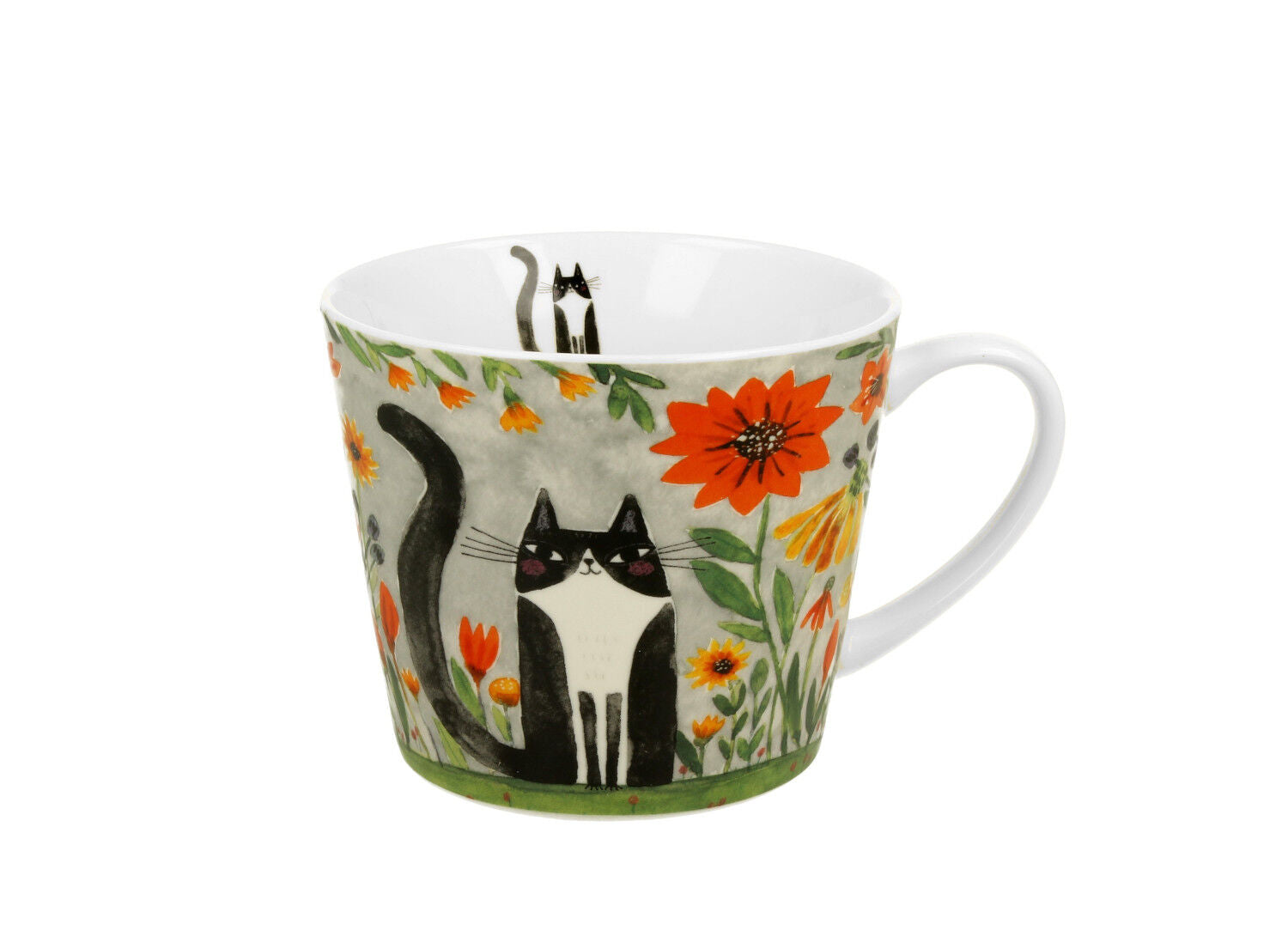 DUO ANIMALS Becher 610 ml CAT'S WORLD - MEADOW aus Bone China Porzellan – Bild 2
