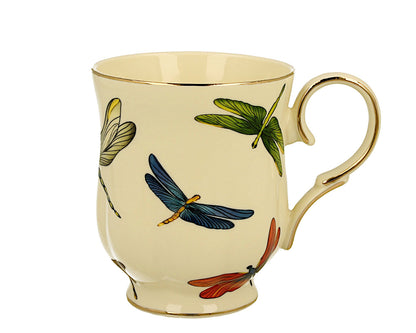 DUO ECRU Becher 450 ml DRAGONFLIES New Bone China Porzellan