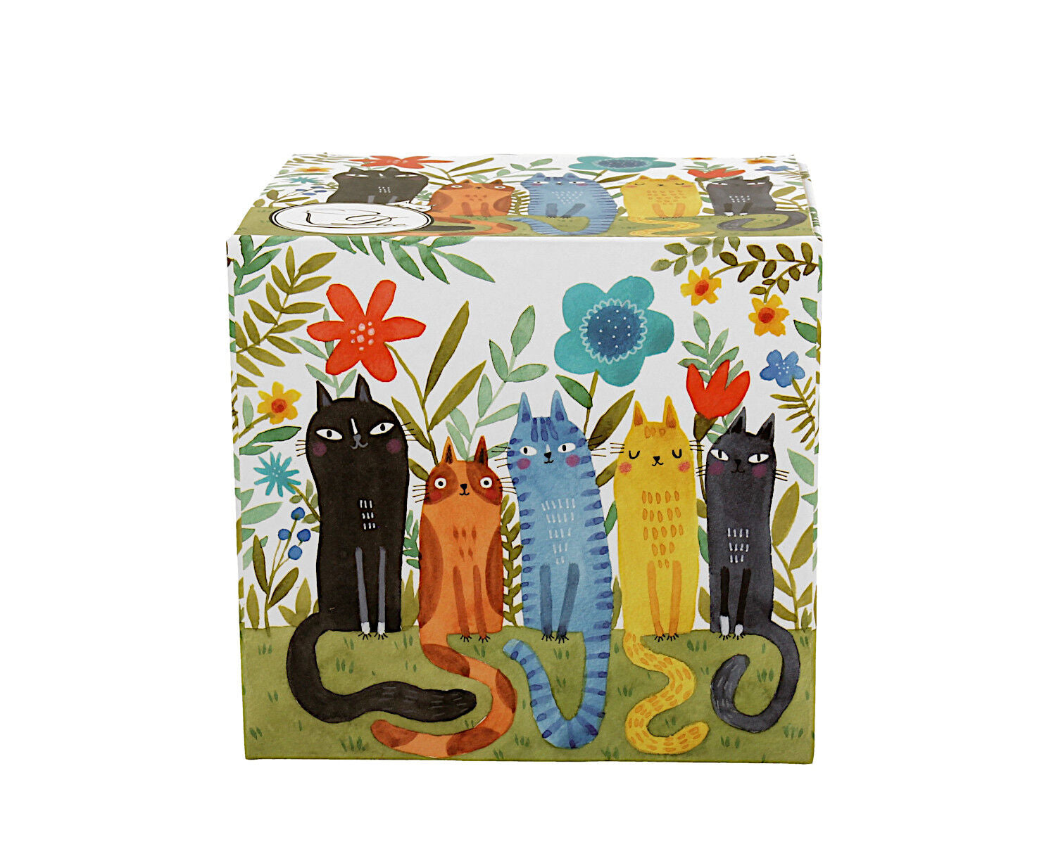 DUO ART GALLERY Fassbecher 430 ml CAT'S WORLD – GARDEN FELINES mit Teesieb, New Bone China Porzellan – Bild 4