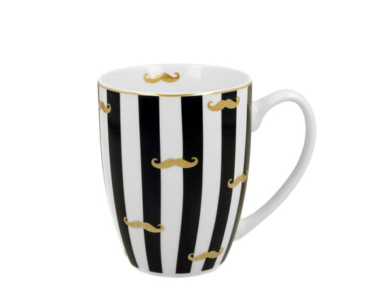 DUO Becher 360 ml Dark Blue MOUSTACHE - New Bone China Porzellan
