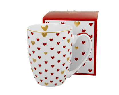 DUO Becher 360 ml RED HEARTS - New Bone China Porzellan – Bild 2