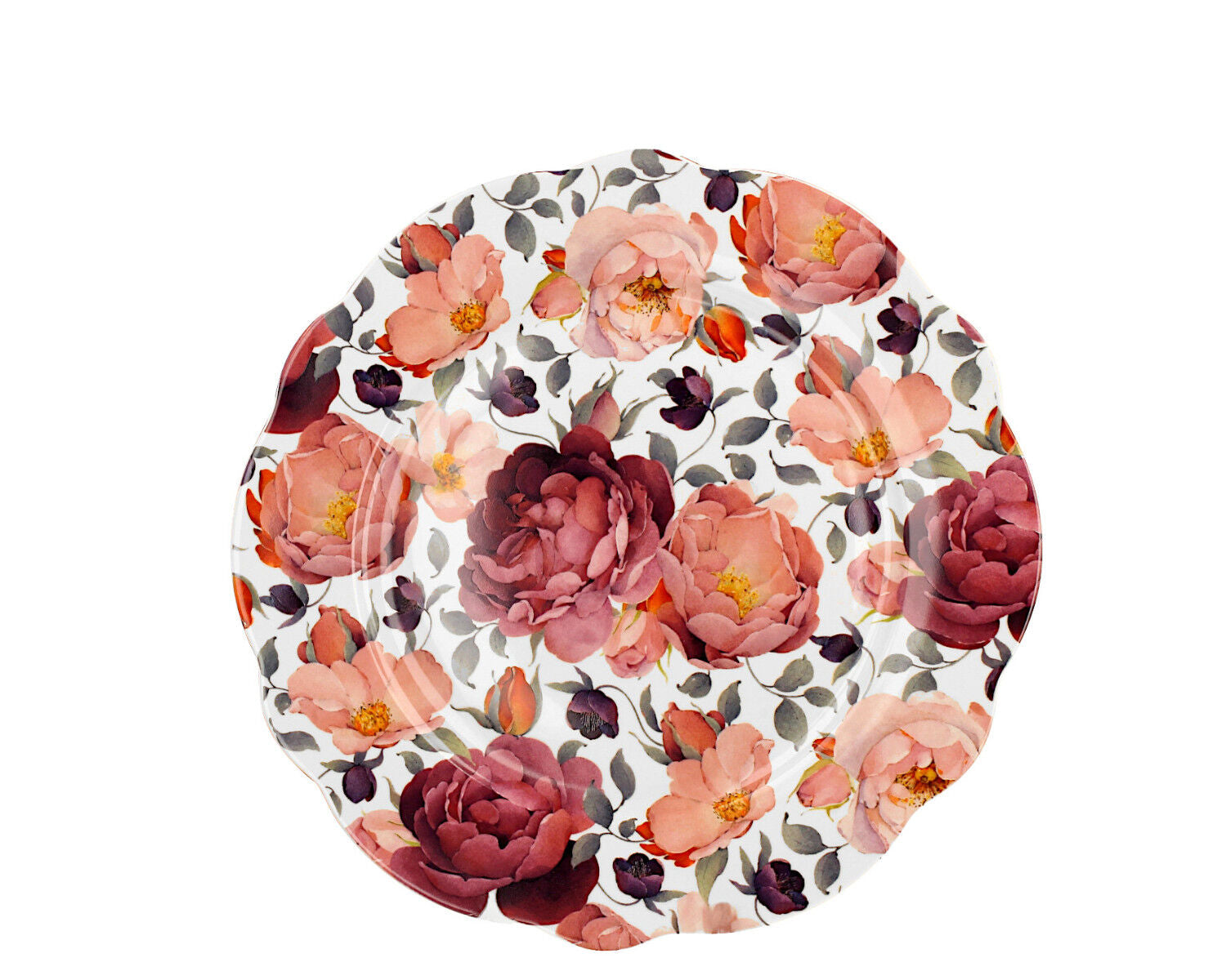DUO EXCLUSIVE Dessertteller 2er Set SPRING ROSES WHITE aus New Bone China Porzellan – Bild 2