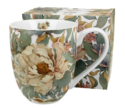 DUO FLOWERS ROYAL XXL Becher 1000 ml PEONY WHITE (Pfingstrose) New Bone China Porzellan – Bild 2