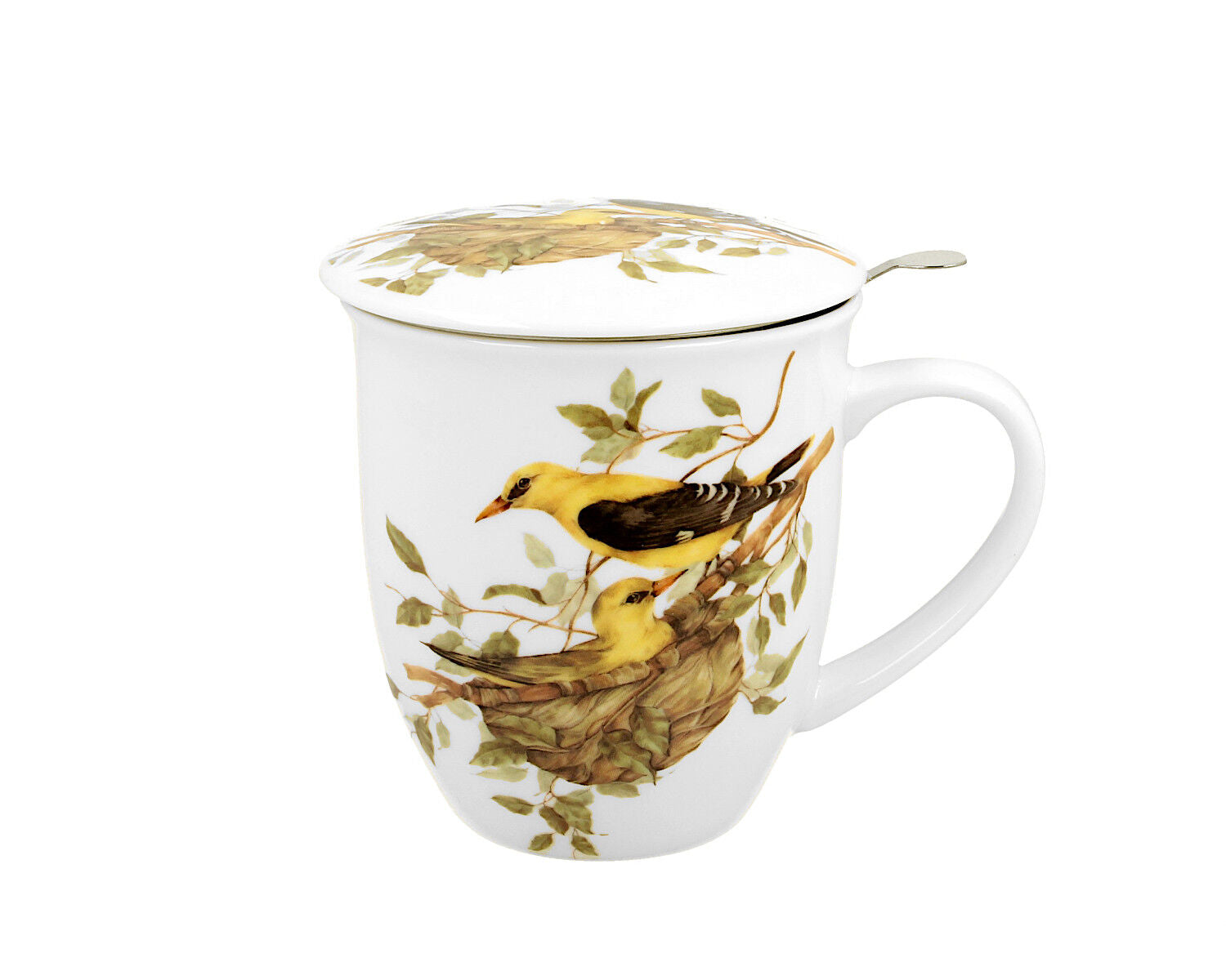 DUO World of Birds 400 ml Becher mit Teesieb EURASIAN GOLDEN ORIOLE New Bone China Porzellan – Bild 4