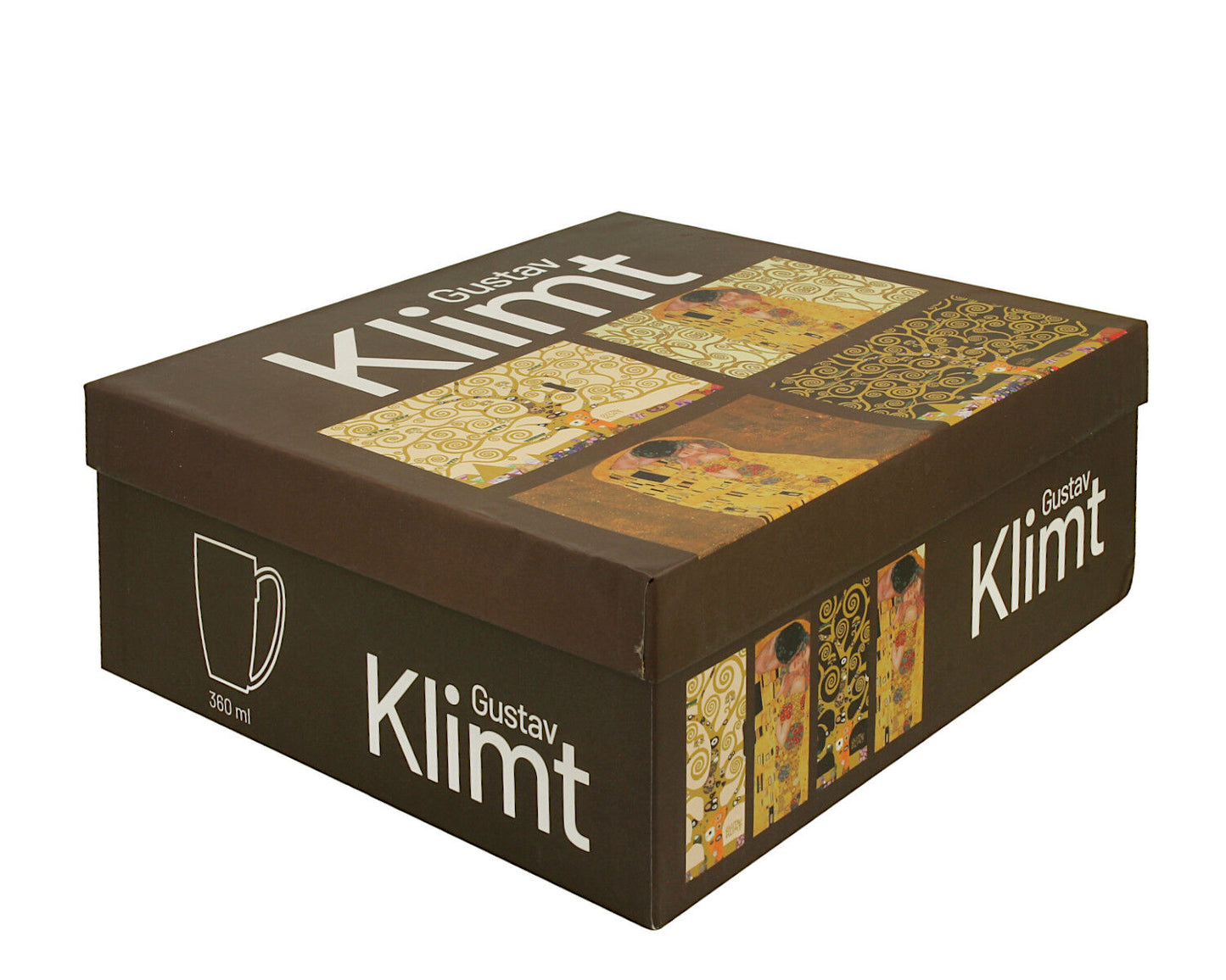 DUO ART GALLERY 4er-Set klassische Becher 360 ml inspired by Gustav Klimt New Bone China Porzellan – Bild 5