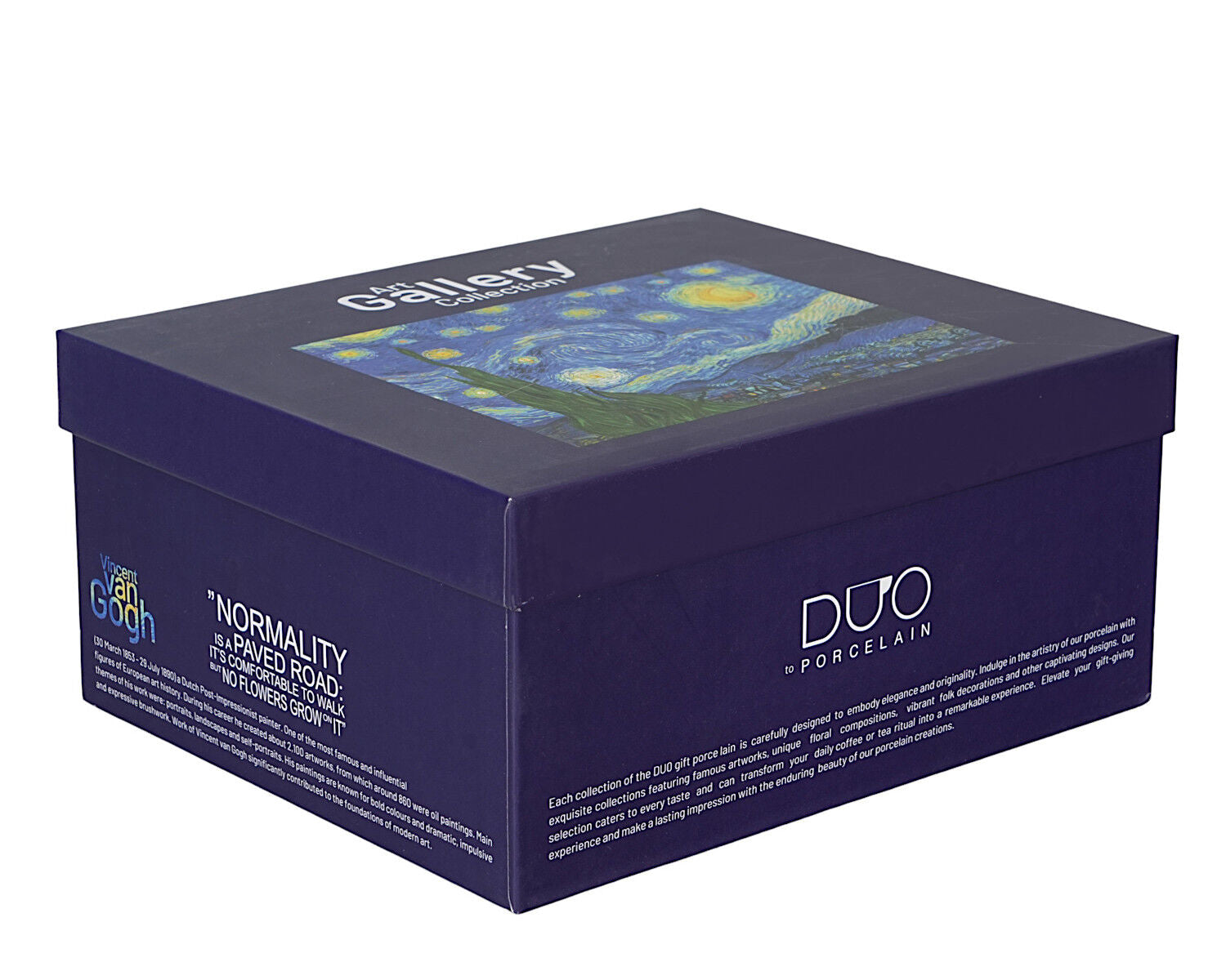 DUO ART GALLERY 2er-Set Tasse mit Untertasse STARRY NIGHT inspired by Van Gogh, New Bone China Porzellan – Bild 7