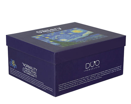 DUO ART GALLERY 2er-Set Tasse mit Untertasse STARRY NIGHT inspired by Van Gogh, New Bone China Porzellan – Bild 7