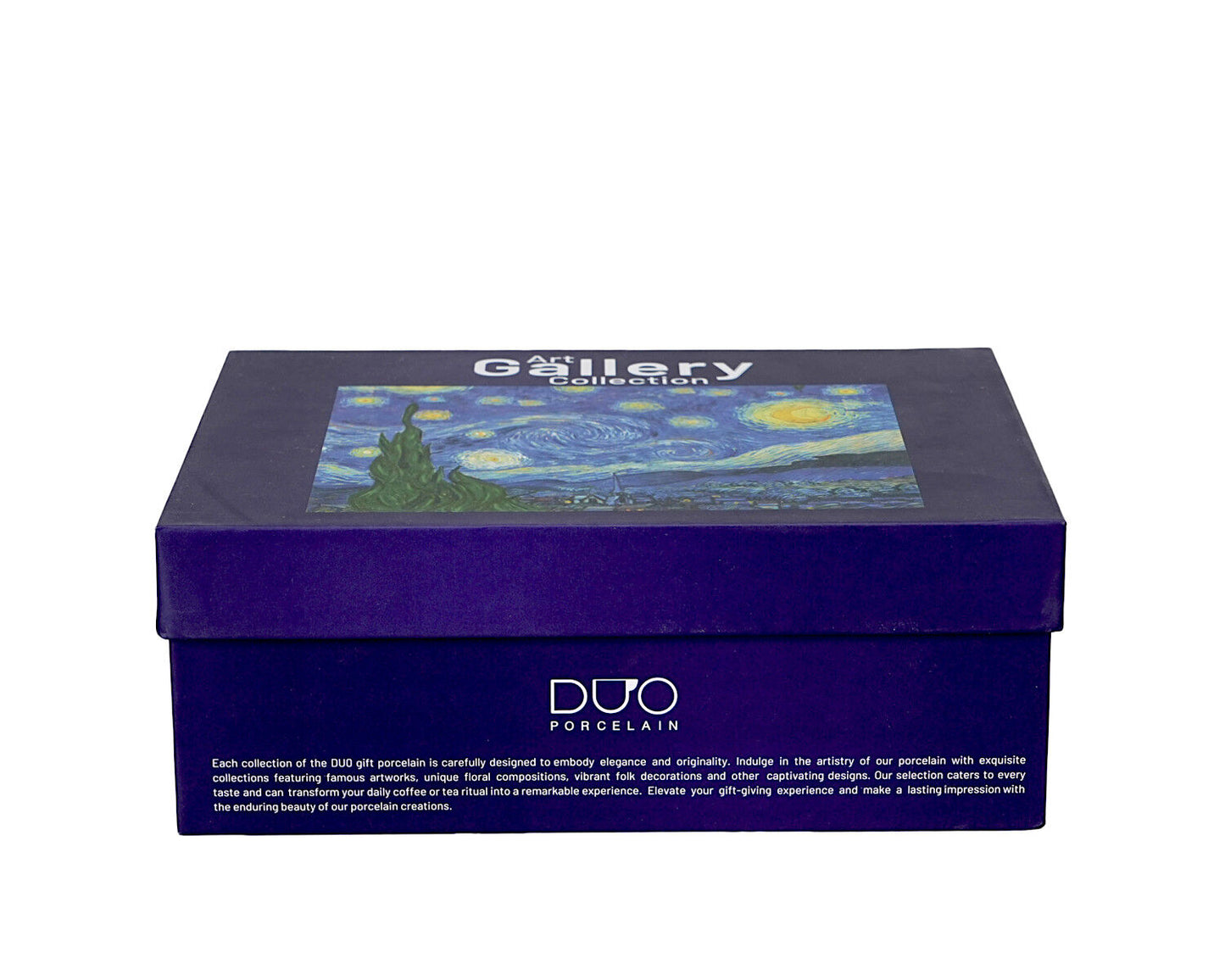 DUO ART GALLERY 2er-Set Espressotasse mit Untertasse STARRY NIGHT inspired by Van Gogh, New Bone China Porzellan – Bild 5