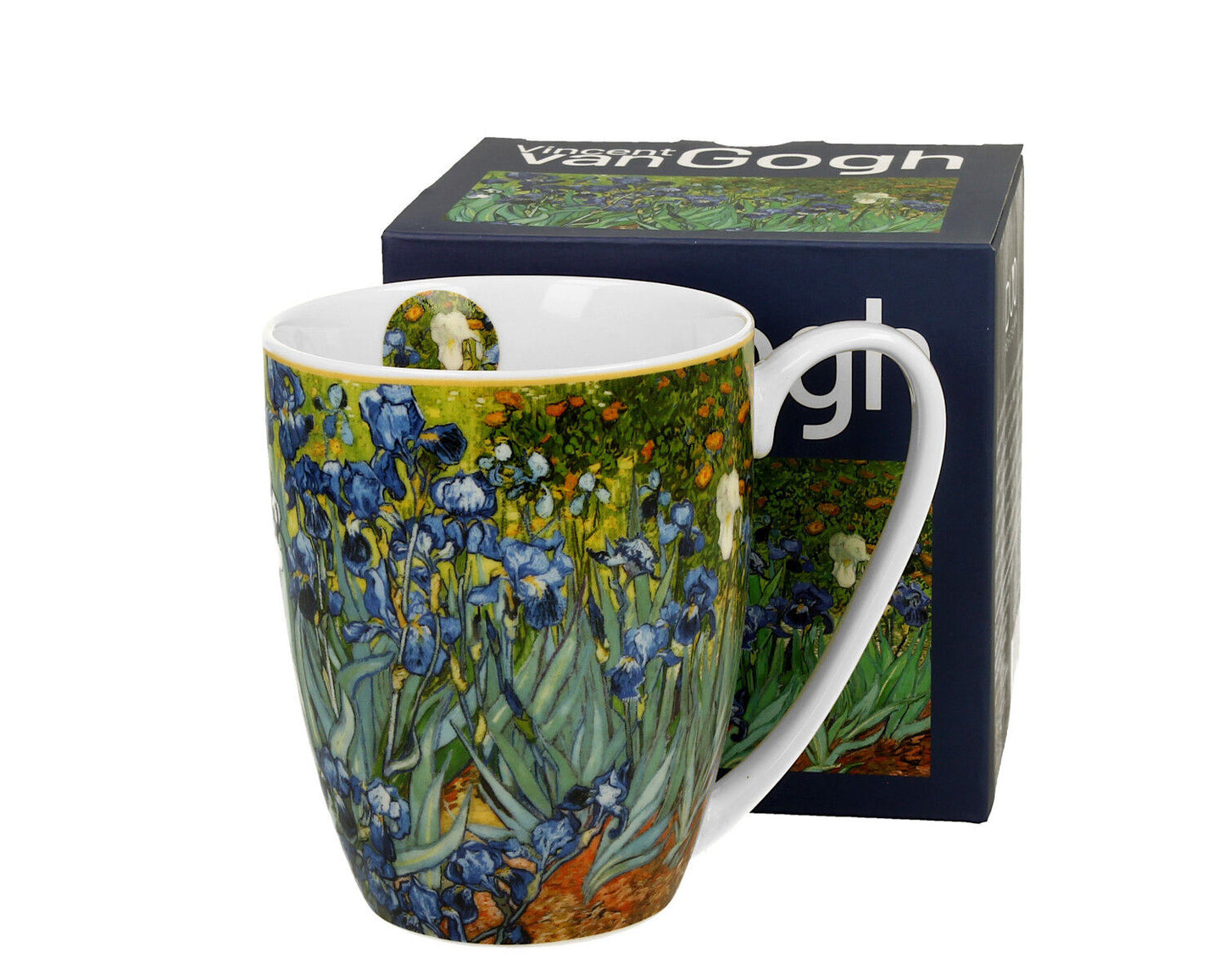 DUO ART GALLERY Klassischer Becher 360 ml IRISES inspired by Van Gogh New Bone China Porzellan – Bild 2