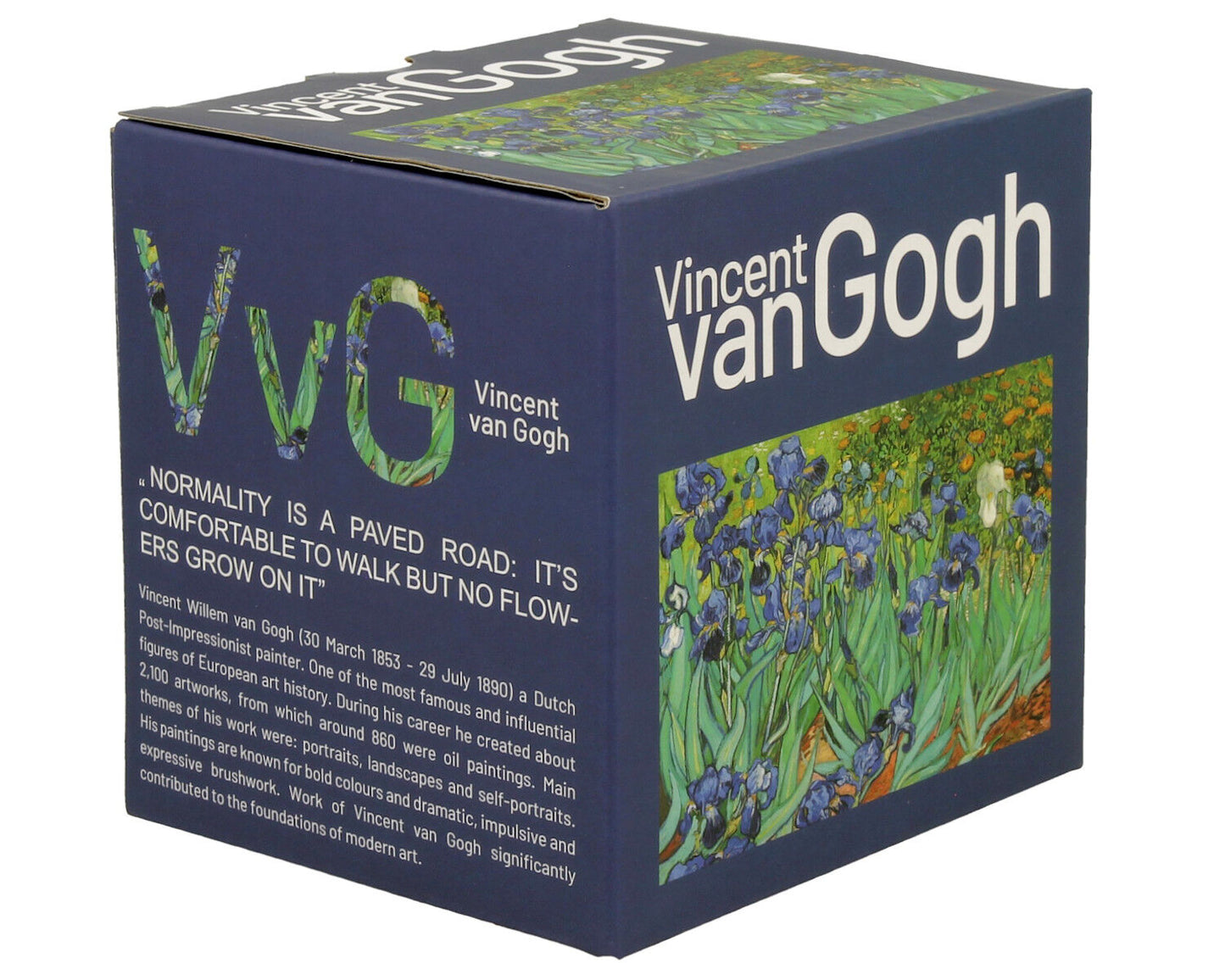 10er SET DUO ART GALLERY Klassischer Becher 360 ml IRISES inspired by Van Gogh New Bone China Porzellan – Bild 4