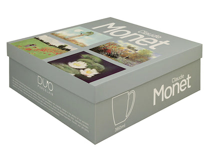 DUO ART GALLERY 4er-Set klassische Becher 360 ml inspired by Monet New Bone China Porzellan – Bild 5