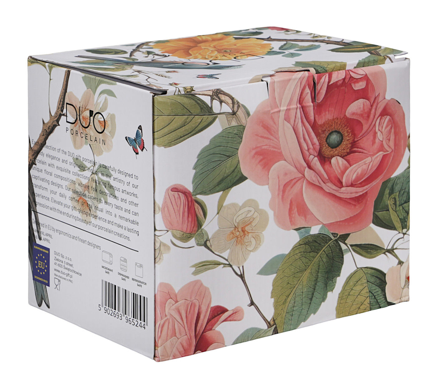 10er SET DUO Flowers Classic XXL Becher 1000 ml APRIL, New Bone China Porzellan – Bild 6