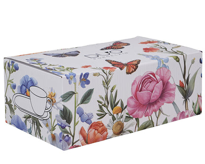 DUO Flowers Classic SUMMER Frühstücks-Set Tasse 450 ml mit langem Unterteller, New Bone China Porzellan – Bild 4