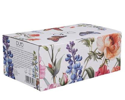 DUO Flowers Classic SUMMER Frühstücks-Set Tasse 450 ml mit langem Unterteller, New Bone China Porzellan – Bild 5