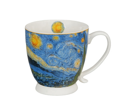 DUO ART GALLERY Becher mit Fuß 500 ml STARRY NIGHT inspired by Van Gogh, New Bone China Porzellan – Bild 4