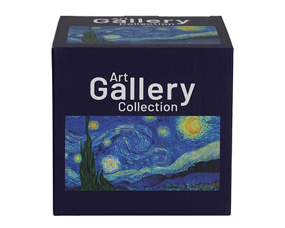 DUO ART GALLERY Becher 500 ml mit Fuß und Teesieb STARRY NIGHT inspired by Van Gogh, New Bone China Porzellan – Bild 3