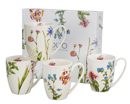 DUO Flower Classic Becher 360 ml COLORS OF NATURE 4er Set, New Bone China Porzellan – Bild 2