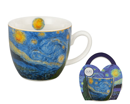 DUO ART GALLERY Becher 460 ml in Tragetasche STARRY NIGHT inspired by Van Gogh, New Bone China Porzellan – Bild 2