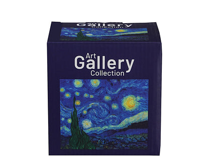 DUO ART GALLERY Klassischer Becher 360 ml mit Löffel STARRY NIGHT inspired by Van Gogh New Bone China Porzellan – Bild 3